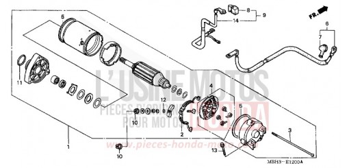MOTORINO DI AVVIAMENTO VT1100C3X di 1999